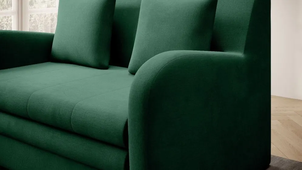 Sofa rozkładana z funkcją spania ARIO zielona do salonu I sklep meblowy MIRAT.
