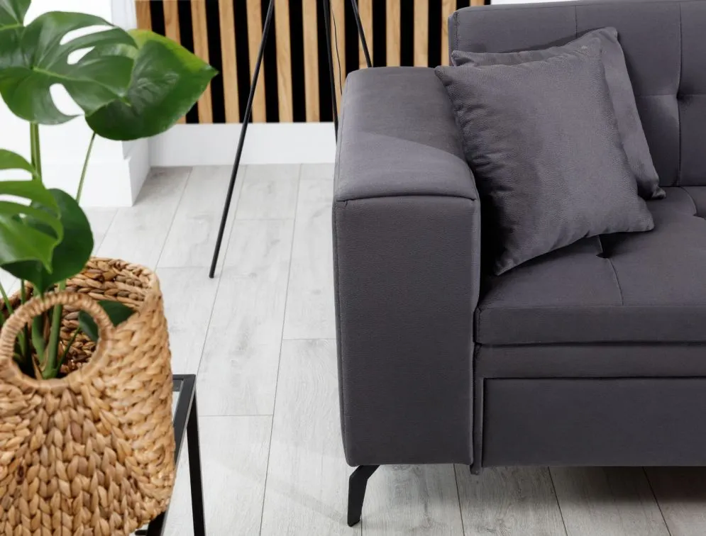 Narożnik z funkcją spania SOLANGE VELVET zielony lewy pikowany welurowy | MIRAT. w stylu GLAMOUR kolekcja