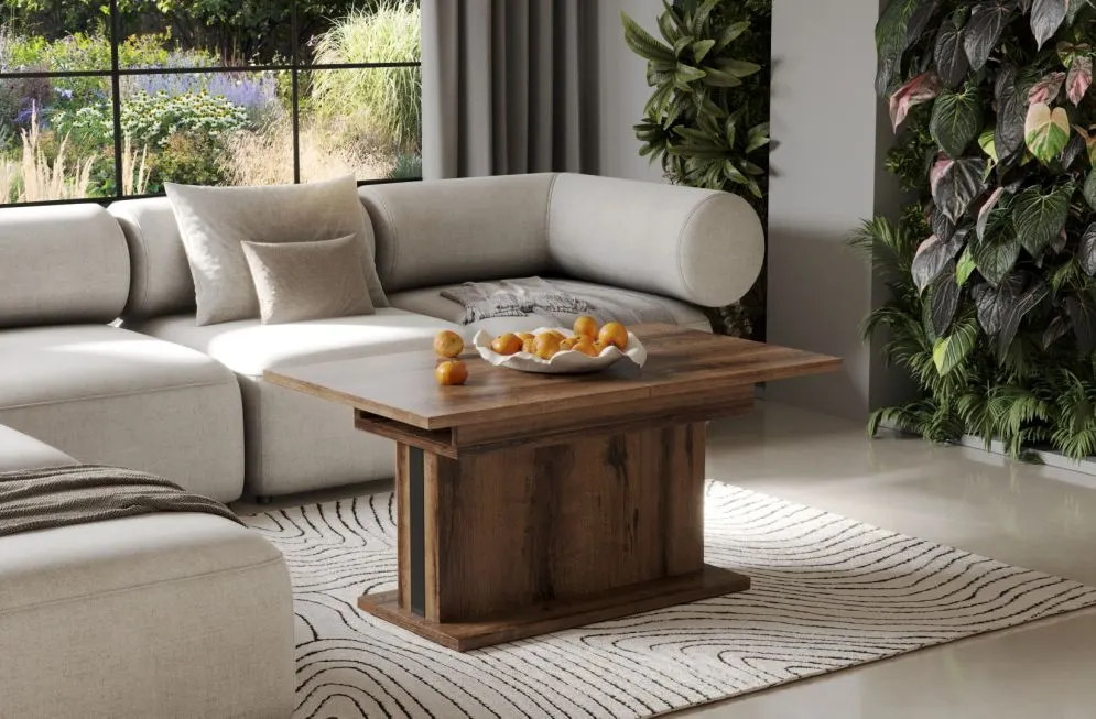 Ława rozkładana podnoszona SOLARIS 110(170)x65 dąb monastery nowoczesna I sklep meblowy MIRAT.