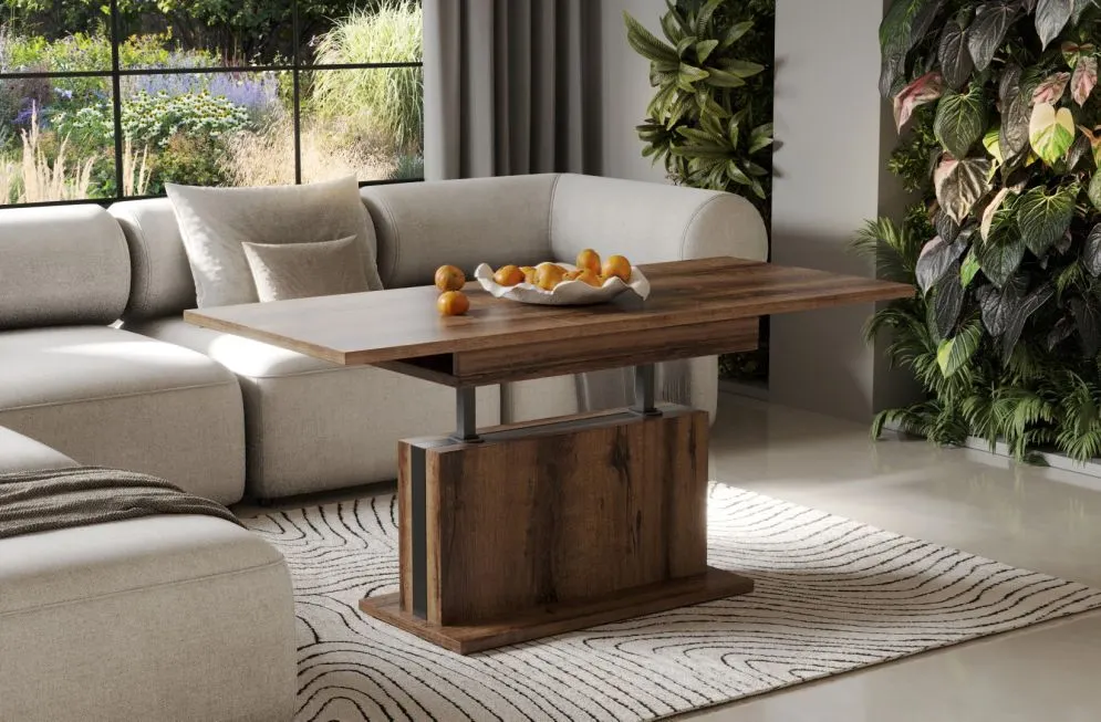 Ława rozkładana podnoszona SOLARIS 110(170)x65 dąb monastery nowoczesna I sklep meblowy MIRAT.