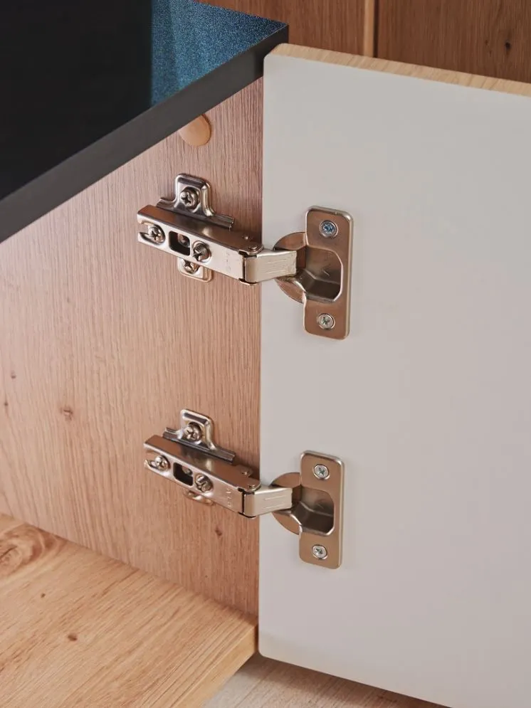 Meblościanka SOLIDO dąb artisan/czarny mat z oświetleniem LED | MIRAT. w stylu LOFT kolekcja