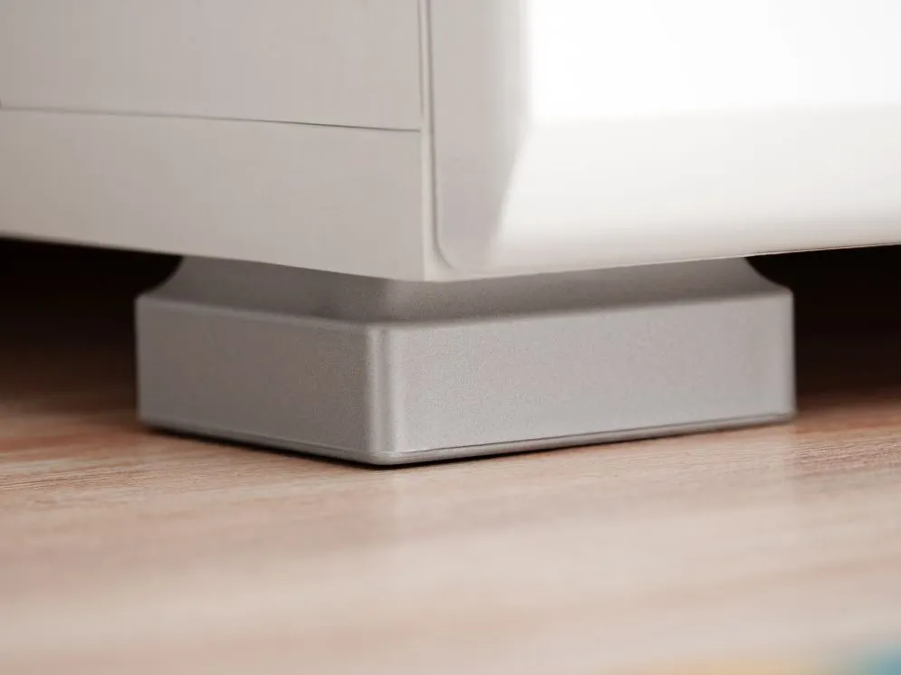 Meblościanka SOLIDO biała/sosna norweska czarna z podświetleniem LED | MIRAT. w stylu  kolekcja