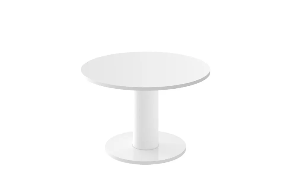 Stolik kawowy SOLO MINI ⌀80cm biały połysk I sklep meblowy MIRAT. styl GLAMOUR kolekcja SOLO MINI