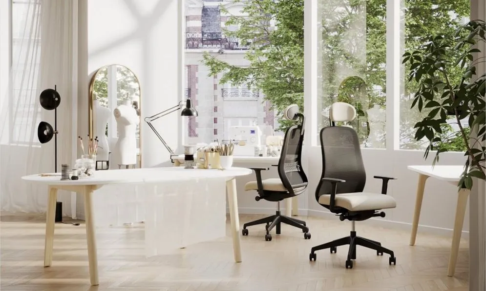 Fotel biurowy SOULY ERA MT60123/CSE13 szary z zagłówkiem I sklep meblowy MIRAT.