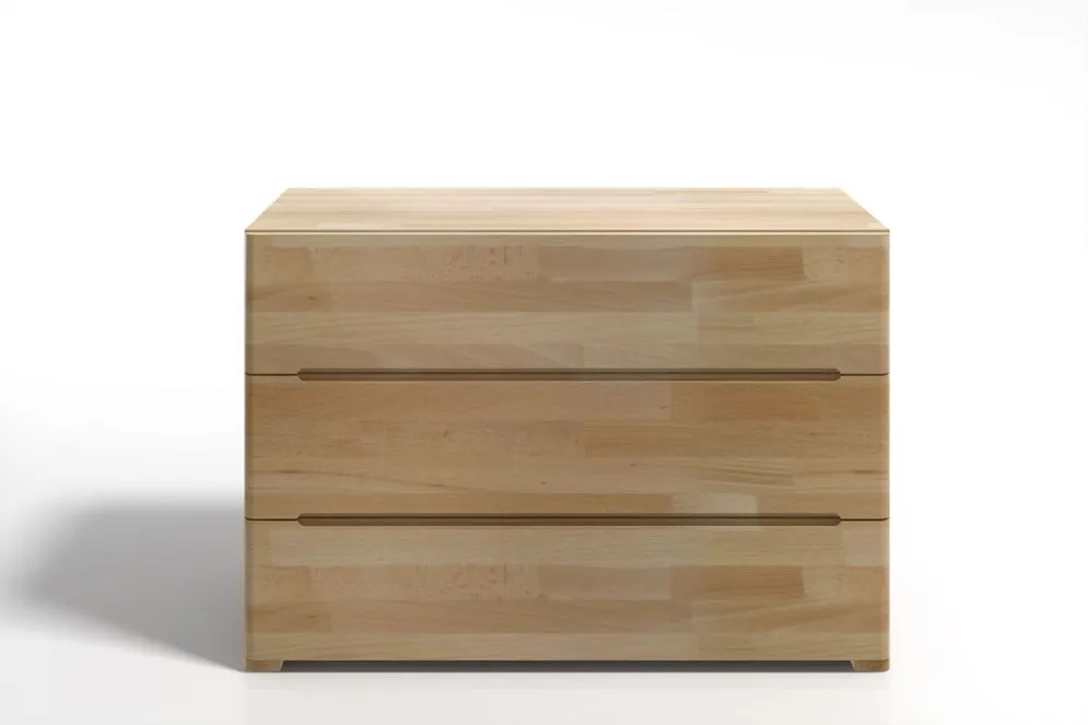 Komoda SPARTA 3 bukowa trzyszufladowa do sypialni | MIRAT. styl SKANDYNAWSKI kolekcja SPARTA