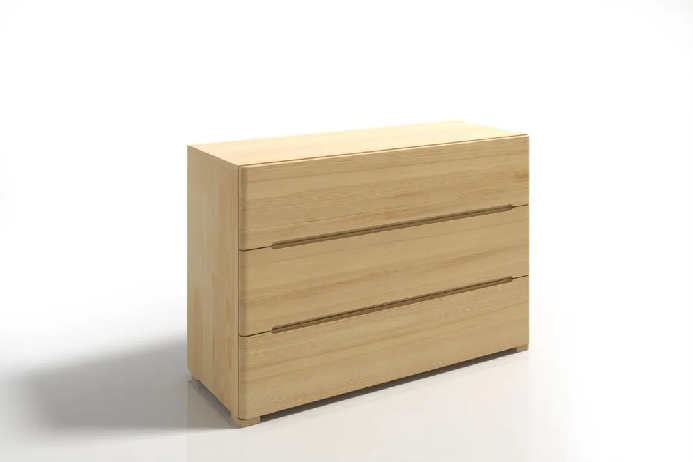Komoda SPARTA 3 sosnowa trzyszufladowa drewniana | MIRAT. styl SKANDYNAWSKI kolekcja SPARTA