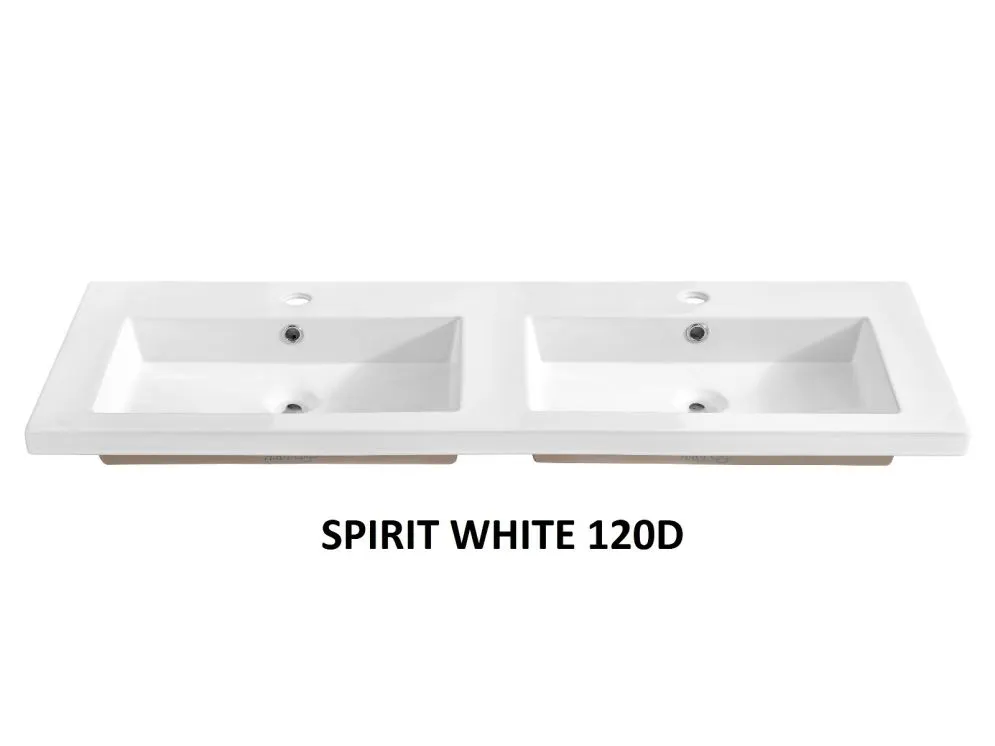 Szafka pod umywalkę BAHAMA120 cm biała połysk wisząca duża | MIRAT. w stylu  kolekcja BAHAMA