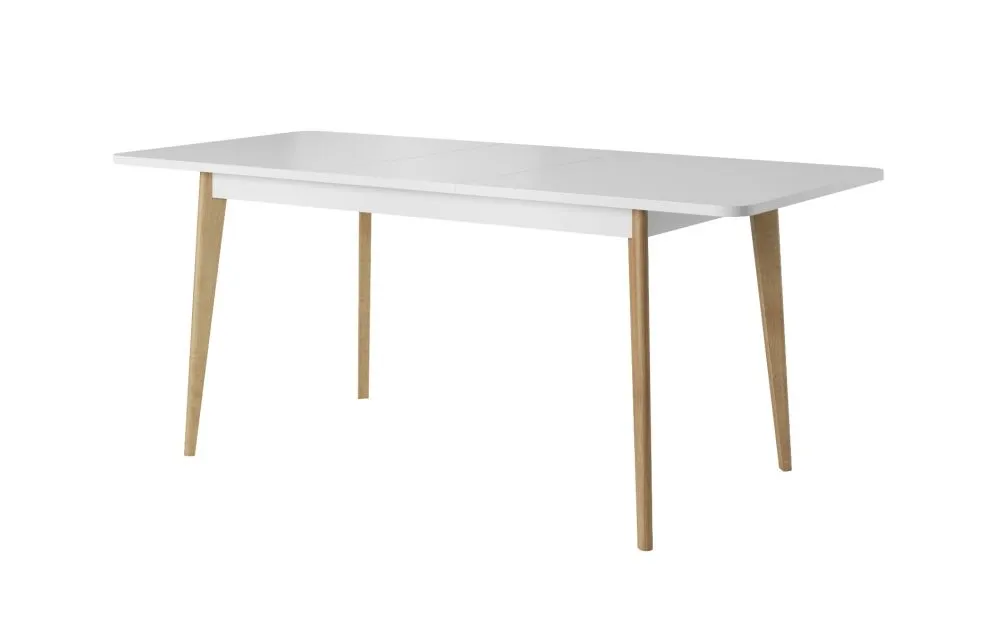 Stół rozkładany VIVIERA 140(180)x80 dąb/biały do jadalni | MIRAT. w stylu SKANDYNAWSKI kolekcja VIVIERA