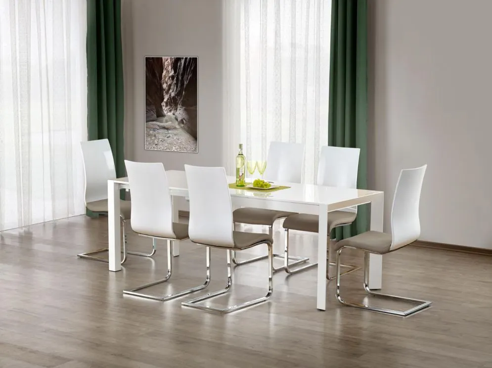 Stół STANFORD XL biały rozkładany do salonu | MIRAT.