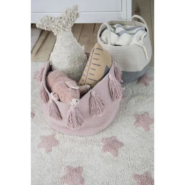 Dywan dziecięcy STARS NATURAL VINTAGE NUDE 120x160 beżowy w różowe gwiazdki | MIRAT. w stylu kolekcja