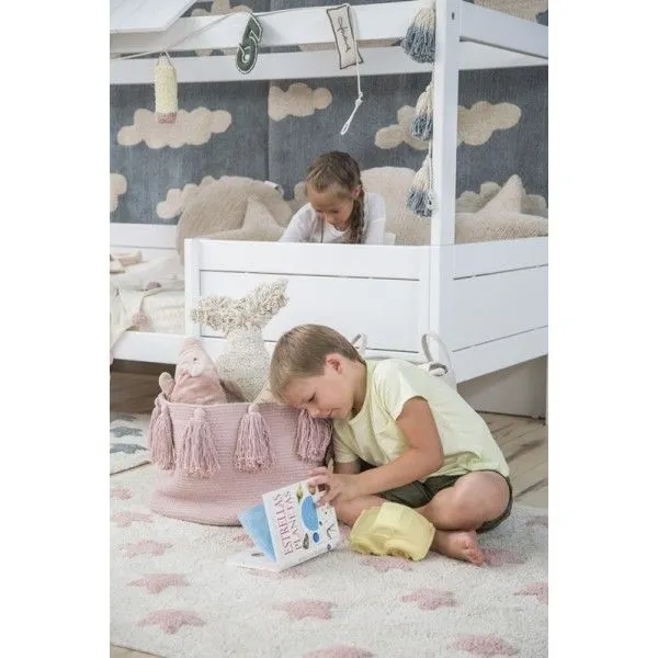 Dywan dziecięcy STARS NATURAL VINTAGE NUDE 120x160 beżowy w różowe gwiazdki | MIRAT. w stylu kolekcja