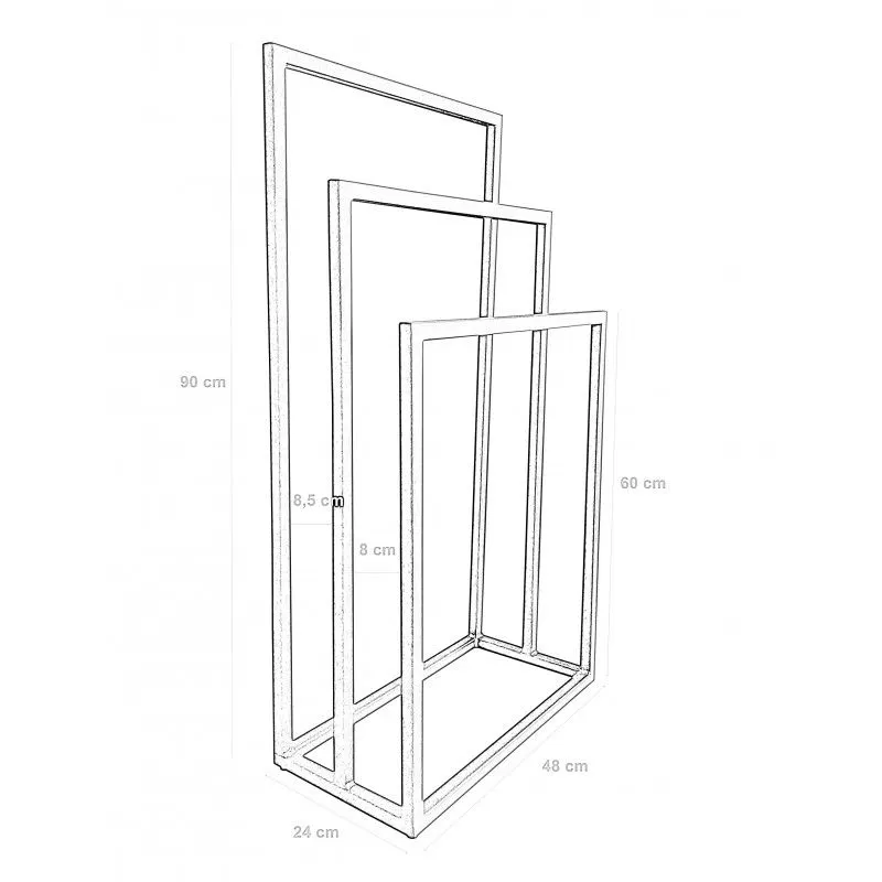 Wieszak na ręczniki CARL III 20 mm potrójny złoty stojący I sklep meblowy MIRAT. styl GLAMOUR, LOFT