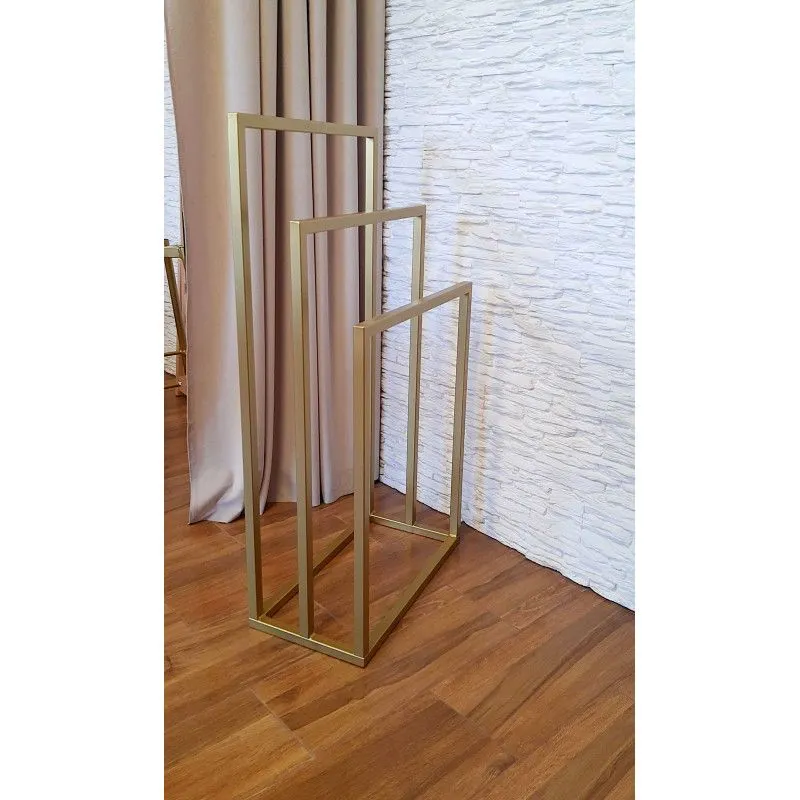 Wieszak na ręczniki CARL III 20 mm potrójny złoty stojący I sklep meblowy MIRAT. styl GLAMOUR, LOFT