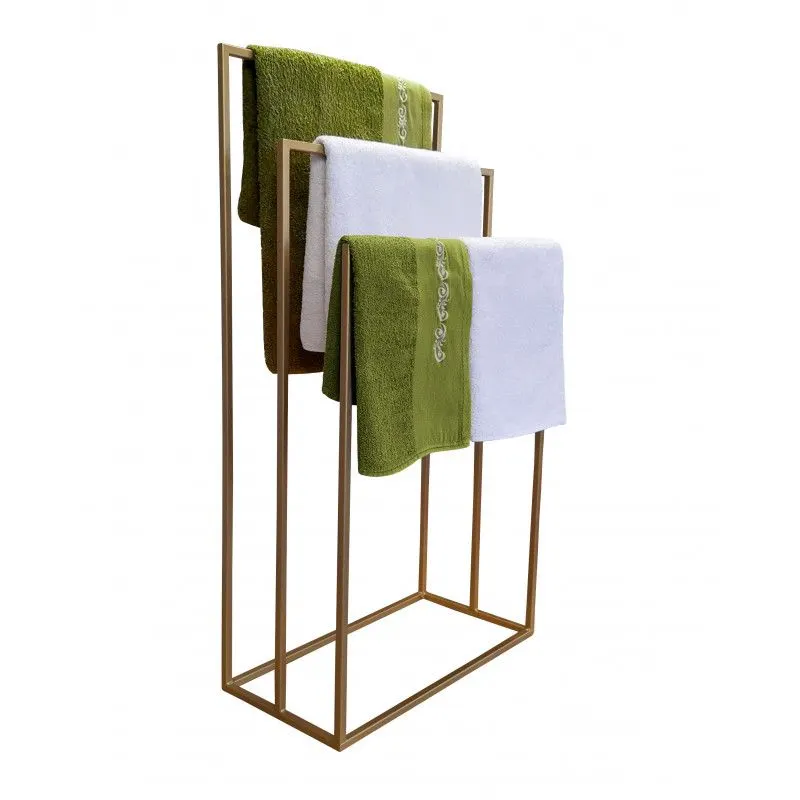Wieszak na ręczniki CARL III 20 mm potrójny złoty stojący I sklep meblowy MIRAT. styl GLAMOUR, LOFT
