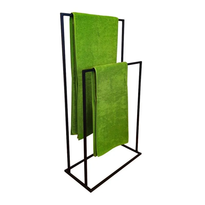 Wieszak na ręczniki CARL II podwójny czarny mat stojący I sklep meblowy MIRAT. styl LOFT