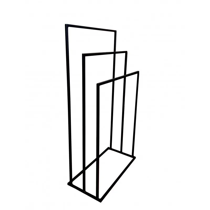 Wieszak na ręczniki CARL III potrójny czarny mat stojący I sklep meblowy MIRAT. styl LOFT