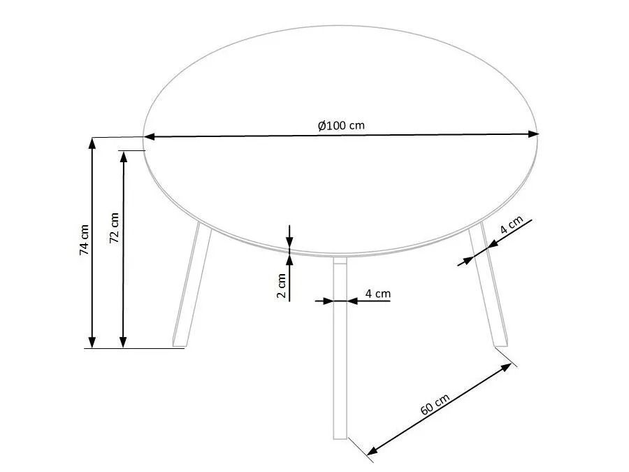 Stół BALROG 100x100 jasny szary do jadalni | MIRAT. w stylu  kolekcja