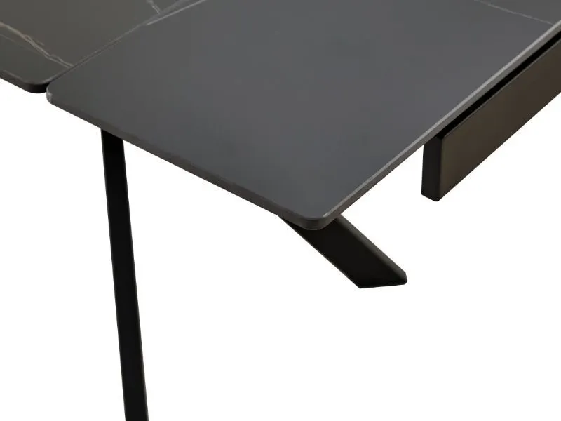 Stół ceramiczny industrialny Imperia 180-240 cm czarny | MIRAT styl LOFT