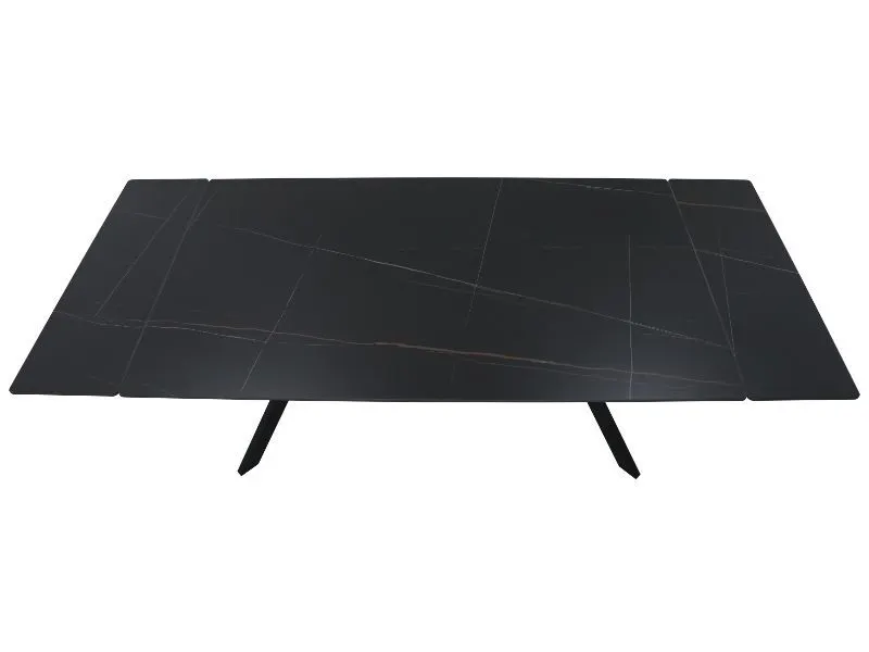 Stół ceramiczny industrialny Imperia 180-240 cm czarny | MIRAT styl LOFT