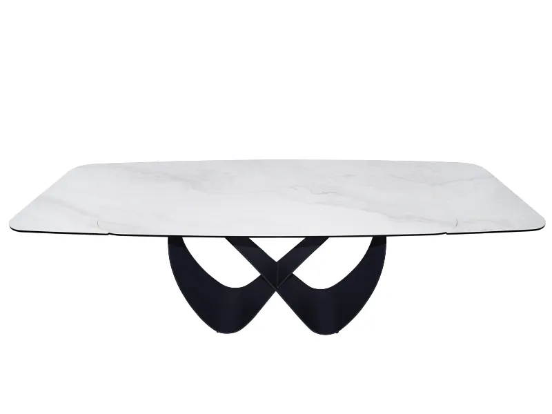 Stół ceramiczny Infinity 160(240)x95 cm z podstawą w kształcie nieskończoności | MIRAT styl LOFT