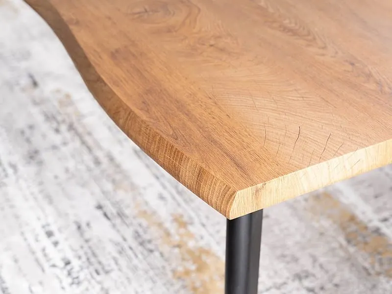 Rozkładany stół Fresno 120-180 cm dąb artisan czarne nogi | MIRAT styl LOFT