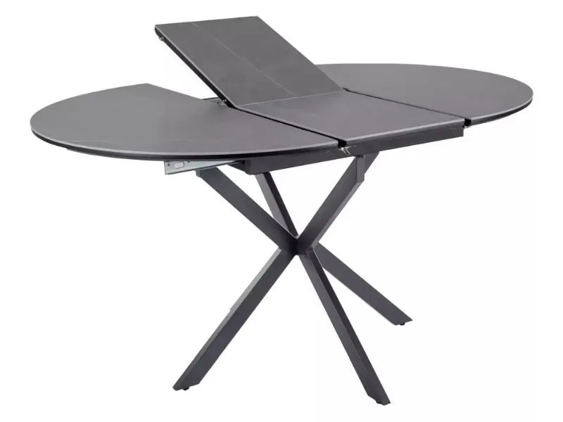 Okrągły stół ceramiczny Gaston 100(135)x100 cm szary | MIRAT styl LOFT