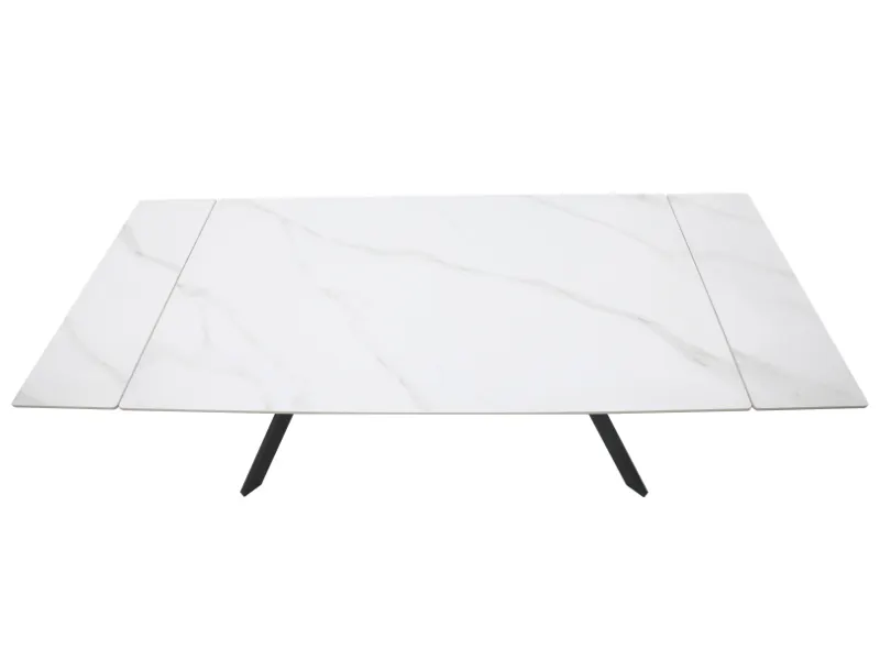 Stół ceramiczny Imperia 160-220 cm biały marmur rozkładany| MIRAT styl LOFT