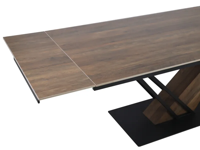 Designerski stół ceramiczny Genesis 160-220 cm dąb | MIRAT styl LOFT