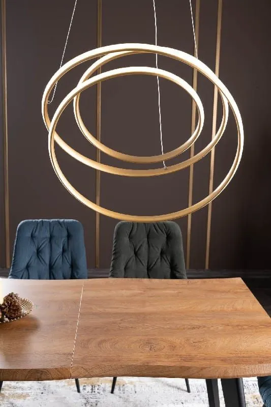 Rozkładany stół Fresno 120-180 cm dąb artisan czarne nogi | MIRAT styl LOFT