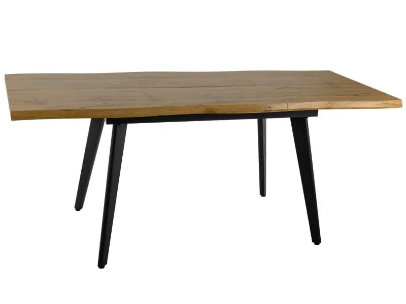 Rozkładany stół Fresno 120-180 cm dąb artisan czarne nogi | MIRAT styl LOFT