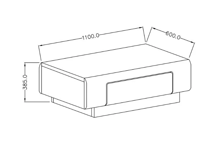 Stolik kawowy TOLEDO 1S biały/dąb I sklep meblowy MIRAT. styl GLAMOUR, SKANDYNAWSKI kolekcja TOLEDO HELVETIA