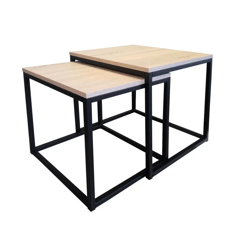 Stolik kawowy 2w1 CUBE dąb sonoma/czarny loftowy I sklep meblowy MIRAT. styl LOFT