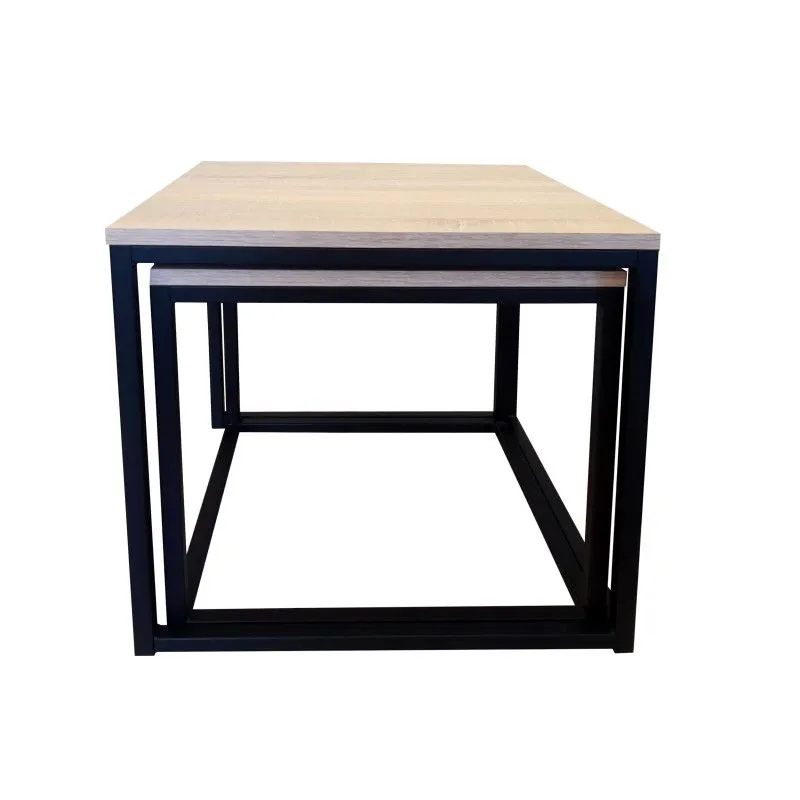 Stolik kawowy 2w1 CUBE dąb sonoma/czarny loftowy I sklep meblowy MIRAT. styl LOFT