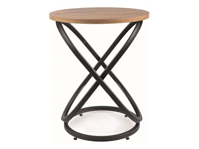 Mały stolik kawowy loft Eos E 45 cm dąb artisan | MIRAT styl LOFT