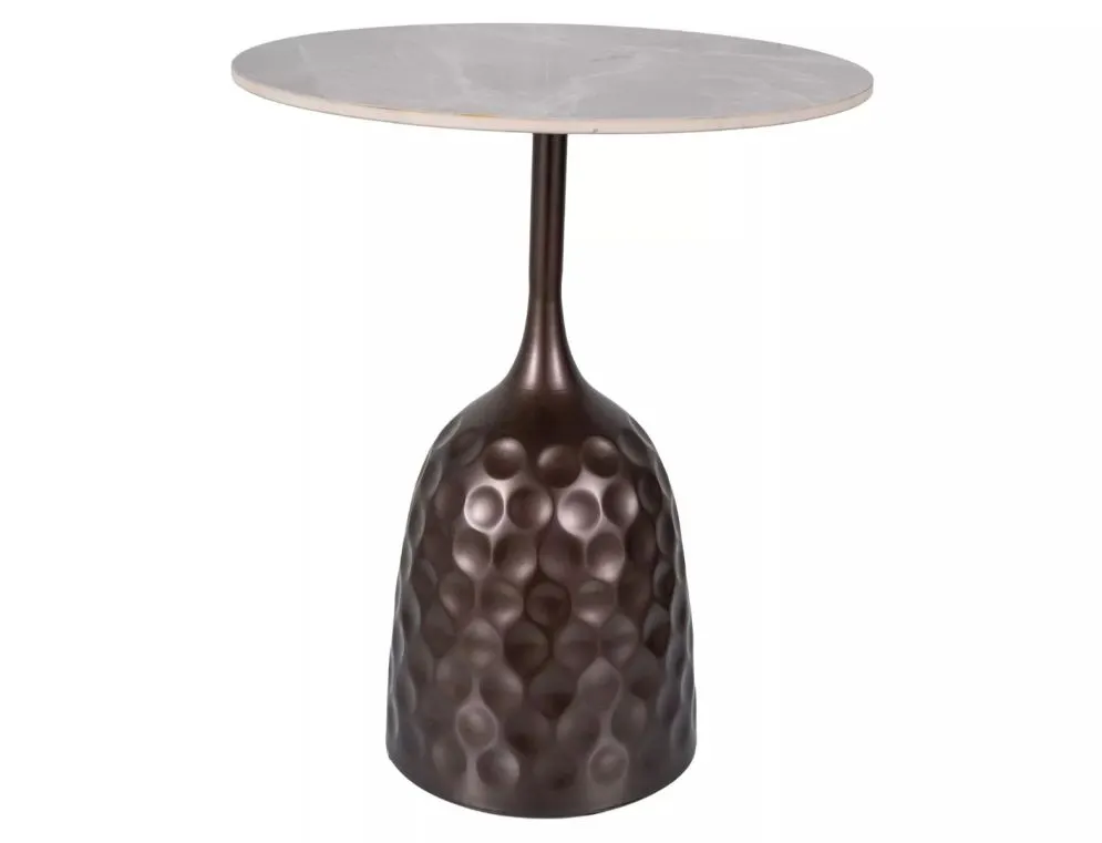 Nowoczesna ława ceramiczna Mutti 50 cm szary marmur | MIRAT styl GLAMOUR