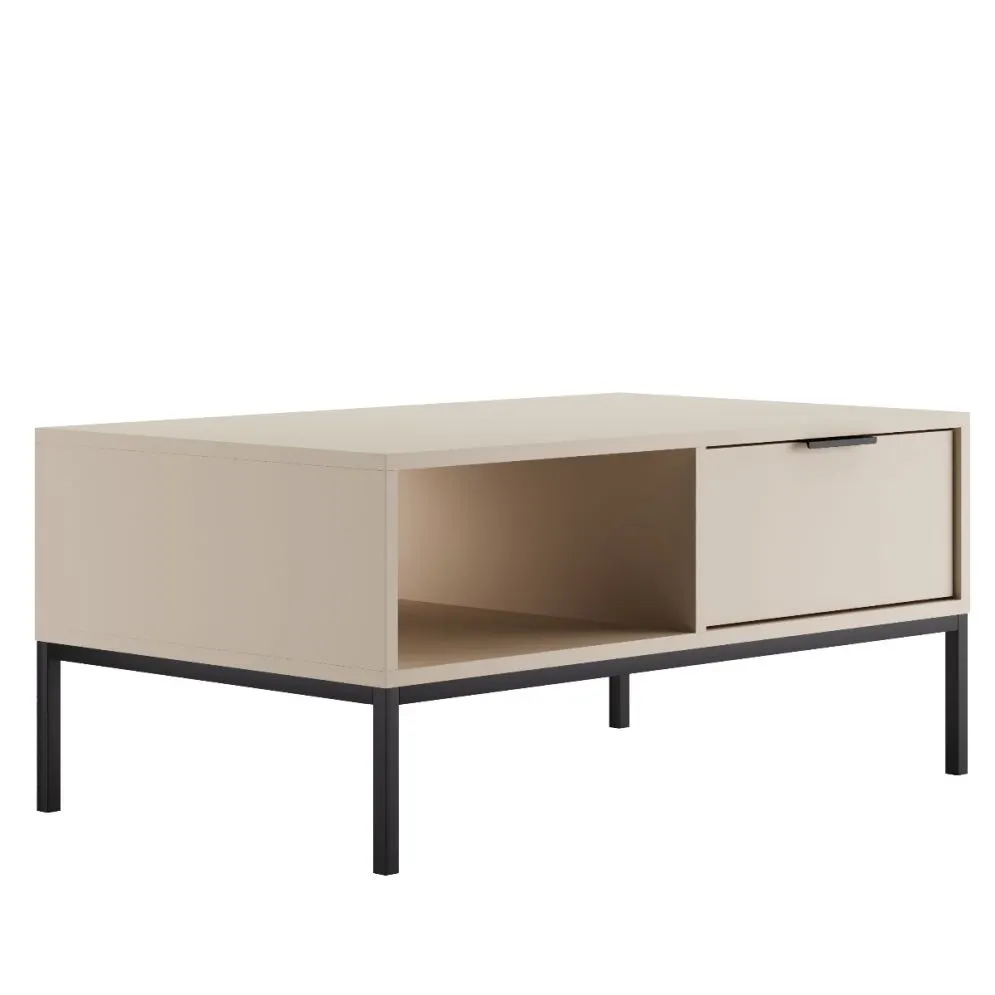 Stolik kawowy AUSTIN 100x60 kaszmir/czarny do salonu I sklep meblowy MIRAT. styl GLAMOUR