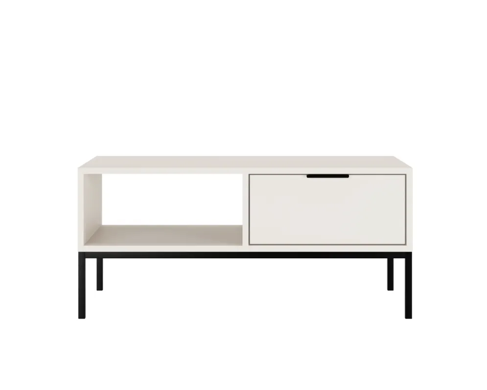 Stolik kawowy AUSTIN 100x60 biały/czarny niski I sklep meblowy MIRAT. styl GLAMOUR kolekcja AUSTIN