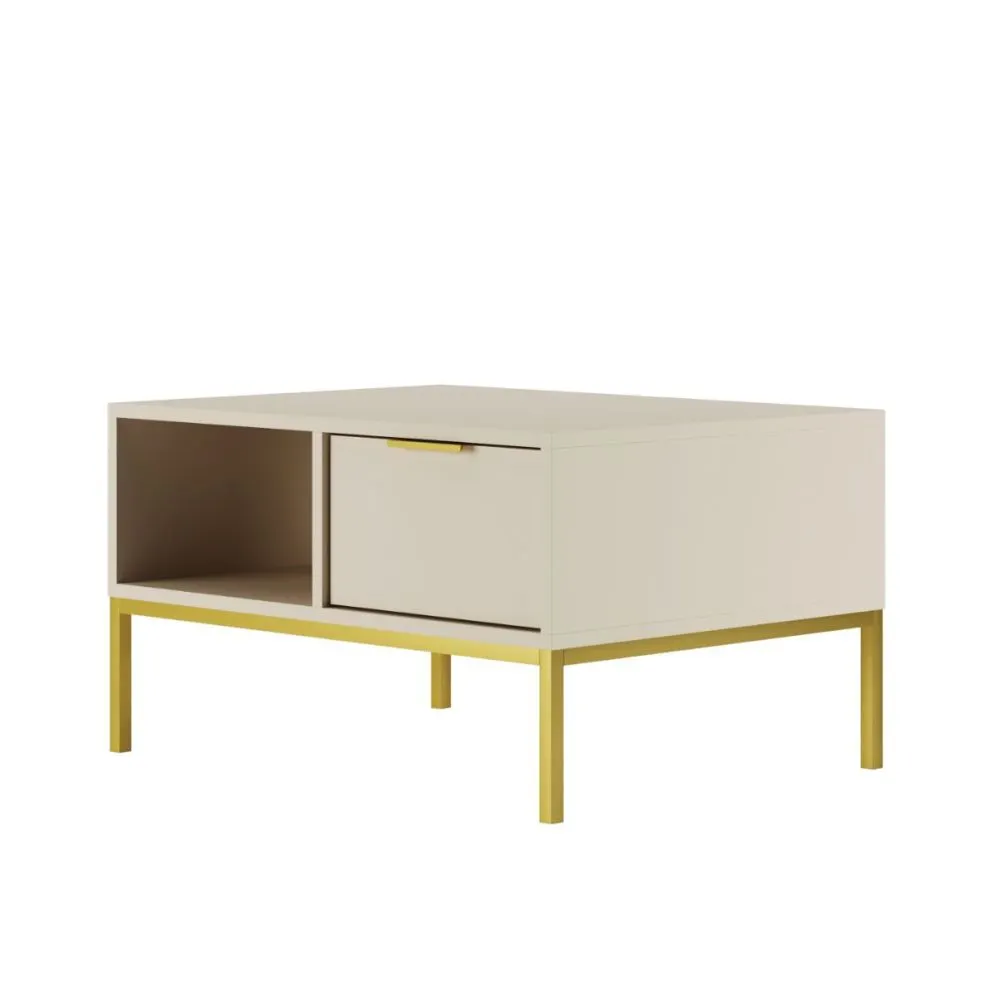 Stolik kawowy AUSTIN 80x60 kaszmir/złoty polskiej produkcji I sklep meblowy MIRAT. styl GLAMOUR