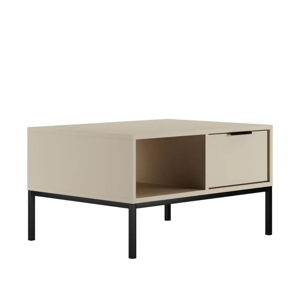 Stolik kawowy AUSTIN 80x60 kaszmir/czarny do salonu I sklep meblowy MIRAT. styl GLAMOUR