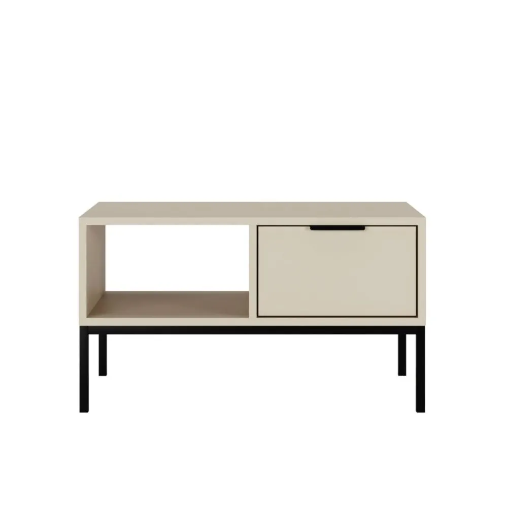 Stolik kawowy AUSTIN 80x60 kaszmir/czarny do salonu I sklep meblowy MIRAT. styl GLAMOUR