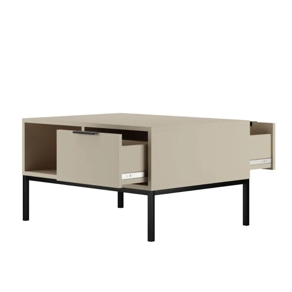 Stolik kawowy AUSTIN 80x60 kaszmir/czarny do salonu I sklep meblowy MIRAT. styl GLAMOUR