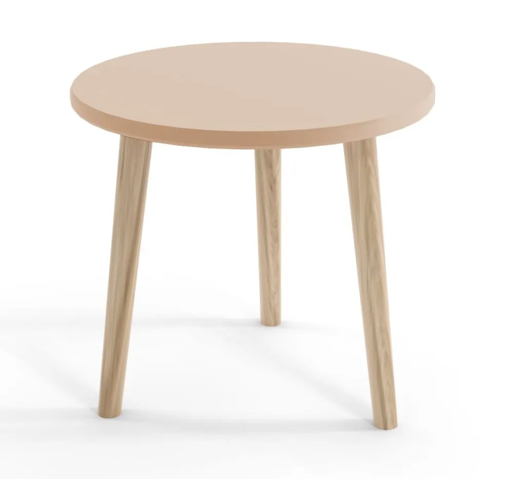 Stolik LEBEL 60x60 macchiato na drewnianych nogach | MIRAT. w stylu SKANDYNAWSKI kolekcja LEBEL