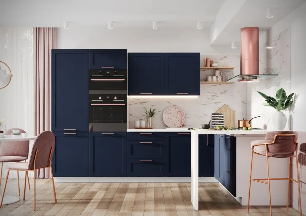 Szafka kuchenna stojąca 60 ADELE D60PC P/L granatowa I sklep meblowy MIRAT.