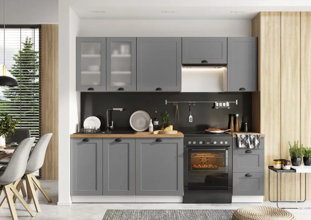 Panel boczny ADELE 203,3x56,4 szary mat I sklep meblowy MIRAT. styl LOFT kolekcja ADELE