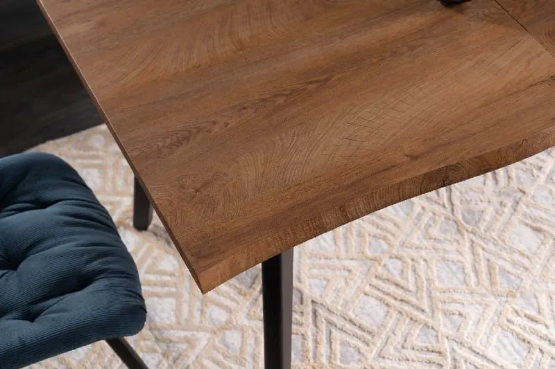 Rozkładany stół Fresno 120-180 cm dąb artisan czarne nogi | MIRAT styl LOFT