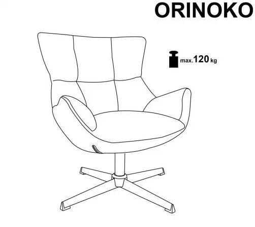 Fotel tapicerowany ORINOKO beżowy obracany I sklep meblowy MIRAT.