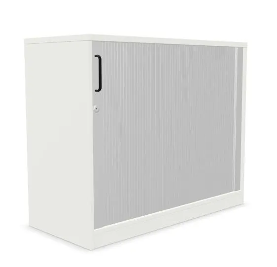 Szafka biurowa żaluzjowa EASY SPACE CABINET HRT 2-OH 100cm biała zamykana I sklep meblowy MIRAT.