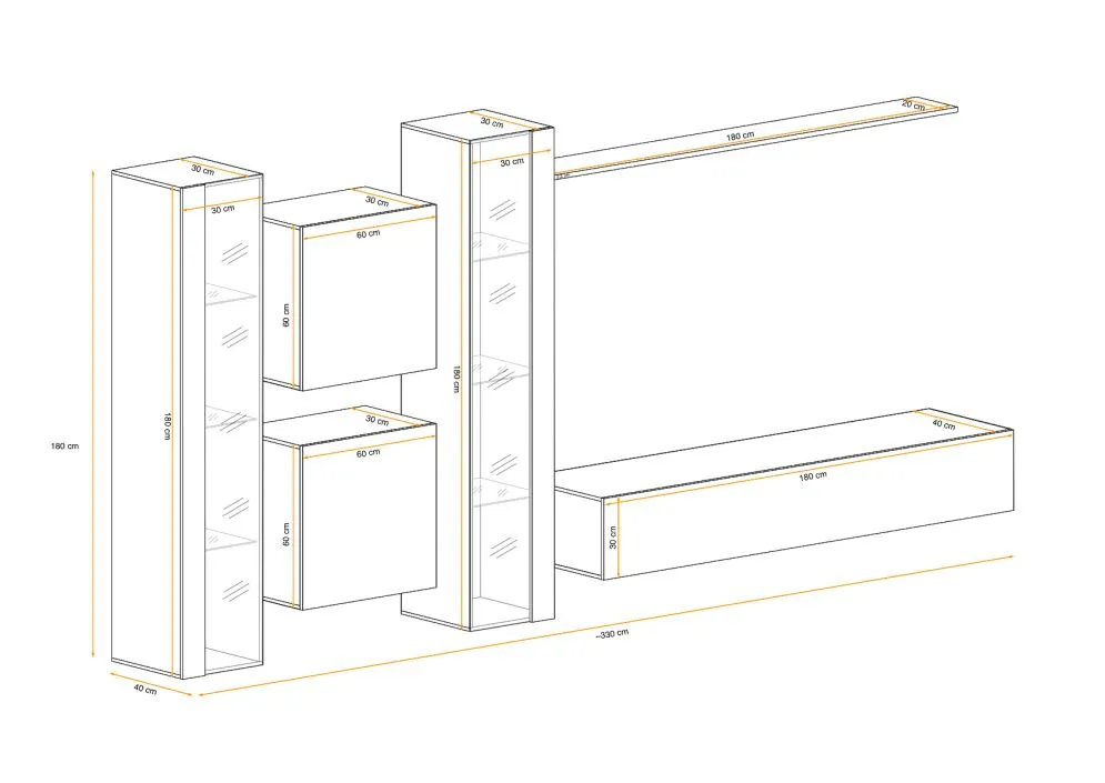 Meblościanka SWITCH LAMEL XVI dąb wotan ryflowane fronty I sklep meblowy MIRAT. styl RYFLOWANY