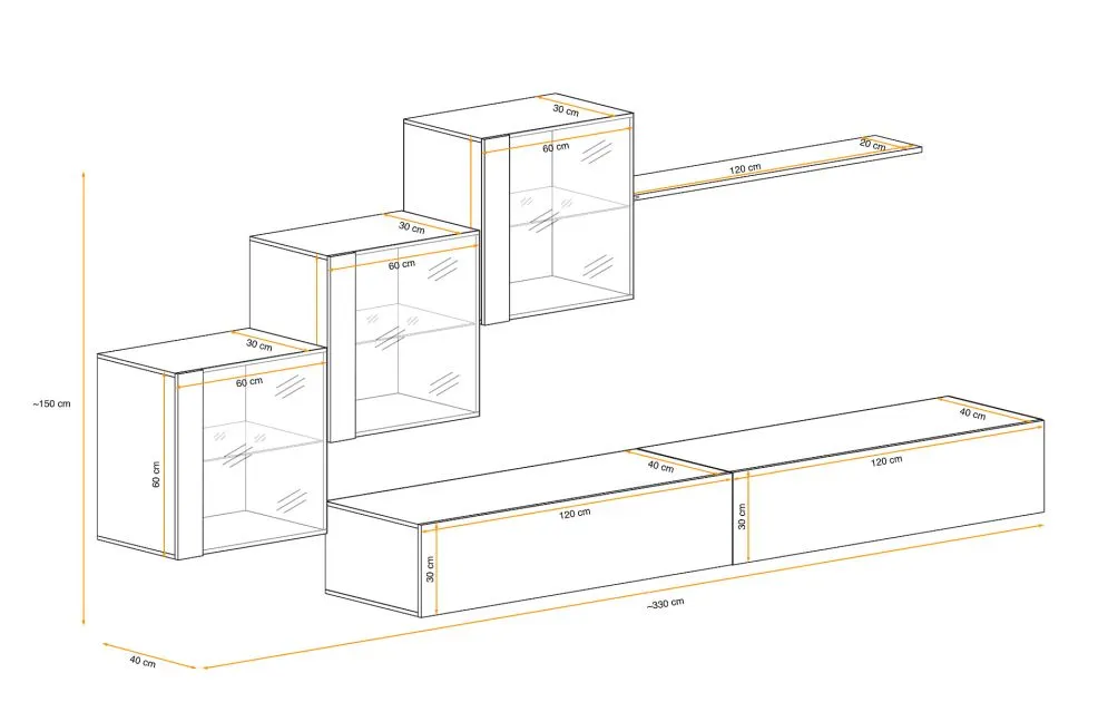 Meblościanka SWITCH LAMEL XX dąb wotan ryflowane fronty I sklep meblowy MIRAT. styl RYFLOWANY