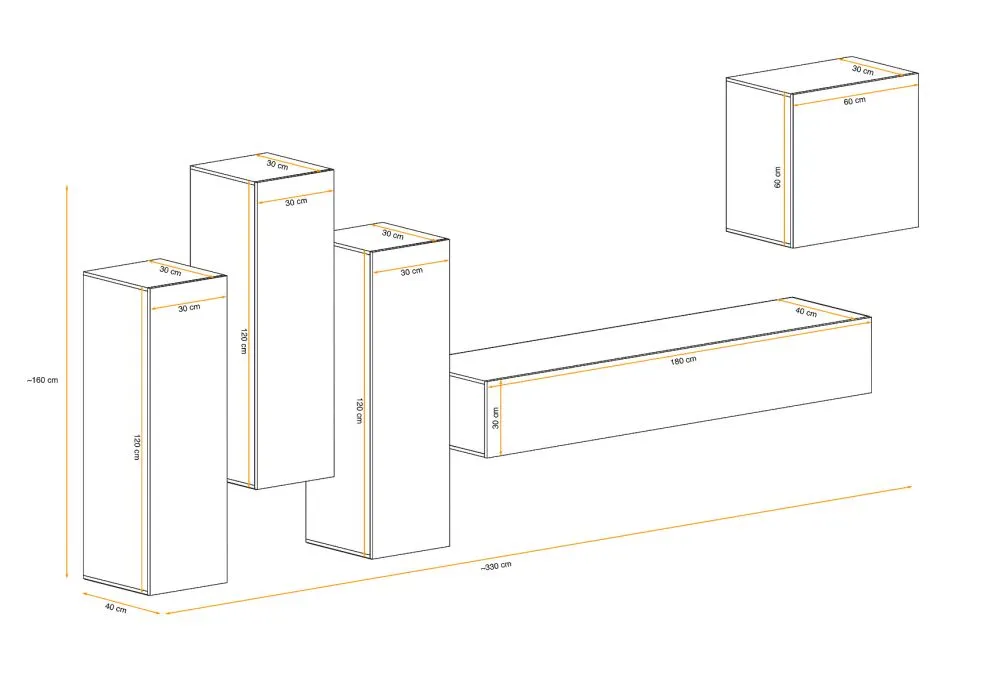 Meblościanka SWITCH LAMEL III szara/dąb wotan ryflowane fronty I sklep meblowy MIRAT. styl RYFLOWANY